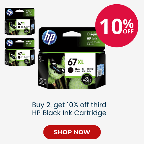 Buy 2, get 10% off third HP Black Ink Cartridges