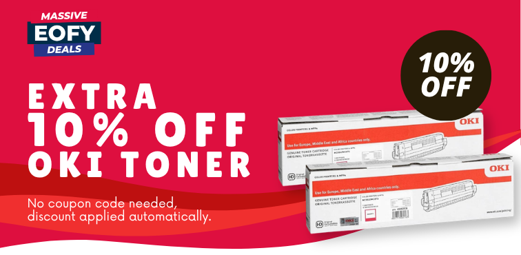 Get an EXTRA 10% off OKI Toner